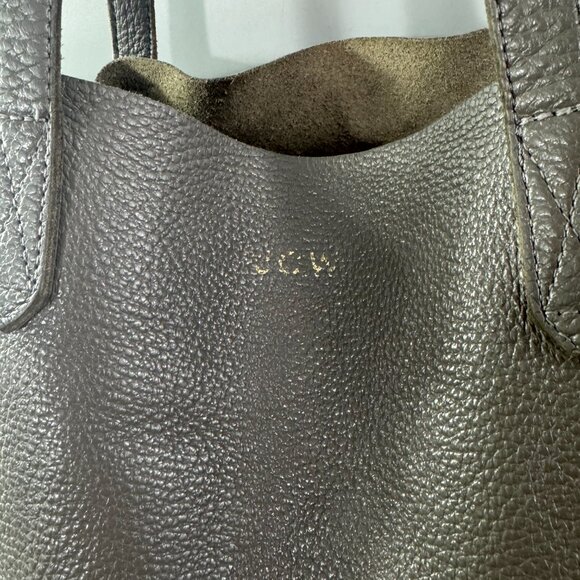 Cuyana Classic Leather Tote Bag Purse in Stone Gray - Picture 2 of 15